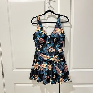 Shekini plus size 2x Floral woman’s one piece swim suit